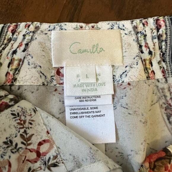 CAMILLA Southern Belle Shorts Multi Floral Silk Embellished Bohemian - Picture 7 of 11
